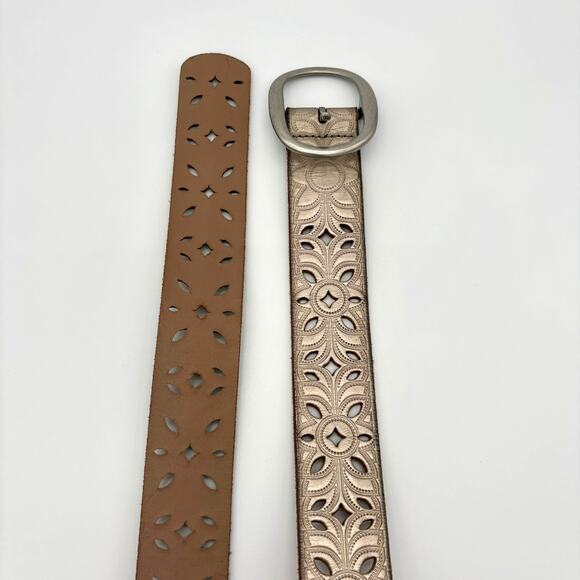 Vintage 80s Escada Studded Suede Belt Yellow Made in Germany 